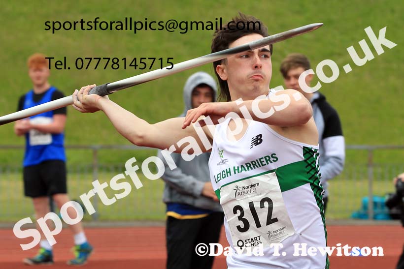 Mens under-20s javelin, 2022 Northern Senior and Under-20 Champs., Wavertree Athletics Centre, Liverpool. Photo: David T. Hewitson/Sports for All Pics
